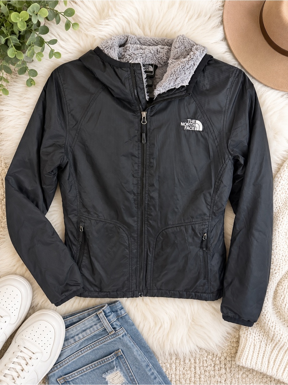 The North Face Pitaya 2 CAV9 Fleece Lined Hooded Jacket Black Women’s XS